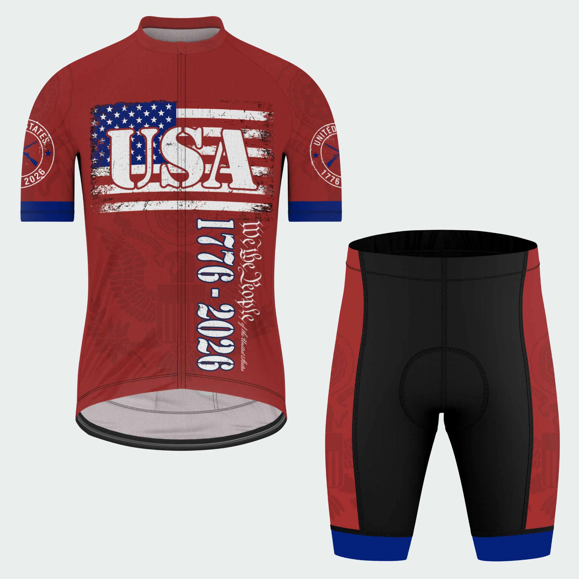 Men’s Personalized USA Heritage 1776–2026 Cycling Jersey & Kit
