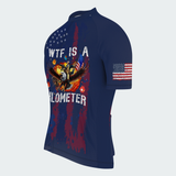 Men’s WTF Is a Kilometer Funny Patriotic Cycling Jersey & Kit